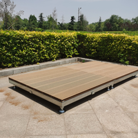 Système de terrasse modulaire facile à installer, kits de terrasse modulaires pour l'extérieur avec supports surélevés en acier, plateforme de terrasse préfabriquée pour la cour