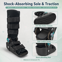 OEM ODM F4008 Orthopedic ROM Ankle Walker avec chambre à air gonflable et sangles en daim pour le soutien et la fixation de la flexion plantaire