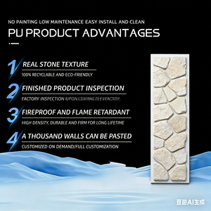 Grande dalle de pierre artificielle en mousse PU, panneau mural imperméable, écologique, moderne, pour hôtel, intérieur, <span class=keywords><strong>extérieur</strong></span>, salon, salle à manger, <span class=keywords><strong>maison</strong></span> - Product Image 3