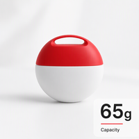 MLPACK HJ Distributeur de bouteilles cosmétiques vides en PET 65g Rouge Blanc avec poignée portable, logo personnalisé OEM, vente en gros