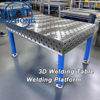 Platform Pengelasan 3D Besi Cor Sistem Lubang D28, Meja Pengelasan Fleksibel Presisi untuk Fabrikasi Logam & Pengelasan Robot