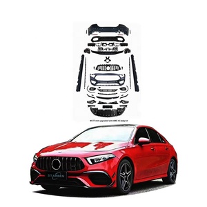 W177 Classe A 2019-2021 Mises à niveau Modifications A35 A45 <span class=keywords><strong>Amg</strong></span> Kit de carrosserie de pare-chocs avant et arrière pour Mercedes-Benz - Product Image 1