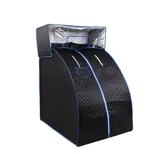 Vendita all'ingrosso fabbricato sauna-Piccolo box sauna a casa con cappuccio coperta portatile sauna a vapore benessere spa sauna tenda