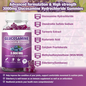Capsules de Glucosamine et Chondroïtine à la Myrtille et à l'Églantier, 60 Comprimés, pour la Santé et le Bien-être, Produit Agricole Premium - Product Image 3