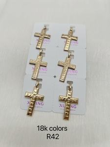 XUPING Gioielli all'ingrosso, ciondolo unisex da <span class=keywords><strong>uomo</strong></span> placcato oro, stile Hip Hop Iced Out, personalizzato con croce di Gesù, alla moda - Product Image 3