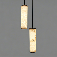 Lustre suspendu minimaliste en albâtre naturel espagnol YH, îlot de cuisine, marbre, laiton, luminaire suspendu LED, lampe de plafond intérieure