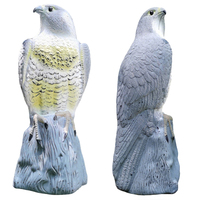 39CM PE Adler-Abschreckungsstatue Realistischer Falken-Gartenschutz Bewegungssensor Vogelabwehr