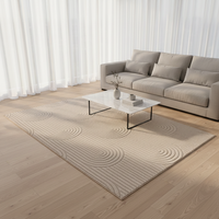 Tapis moderne en microfibre jacquard - Doux et moelleux, lavable en machine, avec dos antidérapant, durable pour salon et chambre à coucher