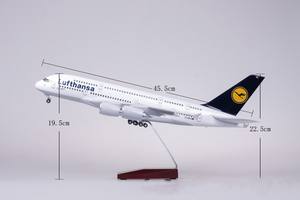 1/160 <span class=keywords><strong>Lufthansa</strong></span> Airbus A380 modelo de avión de aviación Civil simulación 380 45,5 cm modelo de avión fundido a presión con tren de aterrizaje - Product Image 5
