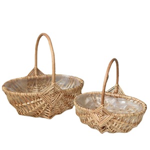 <b>Flower</b> <b>baskets</b>, hand-woven rattan handmade gifts, American-style hand-held <b>flower</b> pot <b>baskets</b>, <b>flower</b> arrangement <b>baskets</b>, - Product Image 4