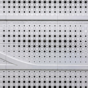 Panel de Pared Cortina de Aluminio Perforado con Recubrimiento en Polvo, Revestimiento Exterior, Revestimiento de Fachada Moderno - Product Image 1
