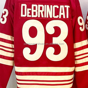 Detroit Gordie Howe kırmızı Centennial en kaliteli dikişli ulusal hokey forması gemi hazır - Product Image 2