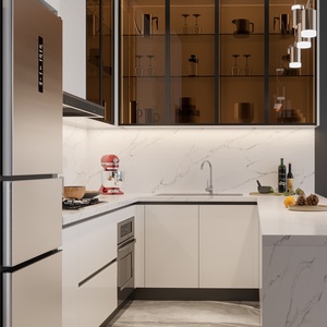 High-End Solid Wood Small Kitchen <strong>Cabinets</strong> with Customizable Eco-Friendly Design and Free Custom Options - Product Image 6