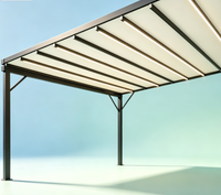 Auvent rétractable motorisé écologique, structure en aluminium, PVC |   Télécommande étanche, anti-corrosion, anti-rongeurs