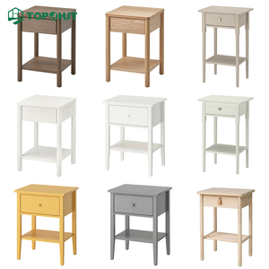 One-stop Solution House Interior Design Condo Bedroom Furniture Wooden <strong>Bedside</strong> <strong>Table</strong> with Drawer - Product Image 1