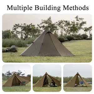 Quality Inflatable Pyramid Camping Oxford Waterproof Pu3000mm Outdoor Tent 4 Person Camping