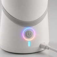 YAOYUE Lave-pattes électrique pour animaux de compagnie, tasse de nettoyage des pattes rechargeable 1500 mAh, brosse de massage en silicone à bouton unique, nettoyeur de pattes pour chien