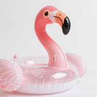 Anneau de bain gonflable en forme de flamant rose sur mesure jouets de plage en plein air pour l'amusement de l'eau pour la piscine ou l'océan