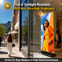 Affichage numérique LED P2.5 à pas fin, ultra haute luminosité, support mural mobile pour vitrine de magasin et commerce de détail
