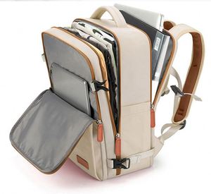 Sac à dos multifonctionnel imperméable en Oxford pour ordinateur portable avec port de charge USB intelligent et fermeture éclair, idéal pour les voyages - Product Image 3