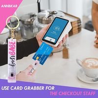 Meilleure Vente : Tire-cartes en Acrylique pour Ongles Longs, Porte-clés Attrape-cartes Bancaires pour Femmes avec Clip en Plastique, Prêt à Expédier (RTS)