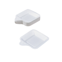 SUMKOKA Assiettes carrées en bagasse de canne à sucre, mini-contenants jetables pour gâteaux et amuse-gueules