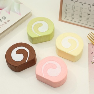 <b>Fruit</b> Swiss <b>Roll</b> Cake Dessert Model New Super Slow Rebound PU Simulation Food Swiss <b>Roll</b> Decompression Squishy Squeeze Toys - Product Image 6