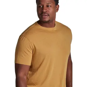 Custom Men's round neck bamboo t shirt Comfortable fit in breathable and eco friendly original & Organic Bamboo viscose