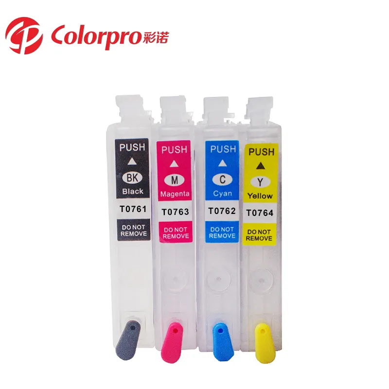 Colorpro T0761 T0762 T0763 T0764 Kleur Navulbare Inkt Cartridge Compatibel Voor ME2 ME200 C58 CX2800 Inkjet Printer