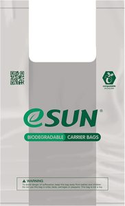 Bolsas de Camiseta Biodegradables de PLA con Asas, Bolsas de Compras de Plástico Compostables para Supermercados, Empacadas en Cajas - Product Image 2