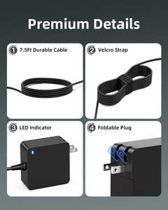 Adaptador de corriente de cable de carga de luz de enchufe plegable de 65W/45W para <span class=keywords><strong>Lenovo</strong></span> <span class=keywords><strong>Ideapad</strong></span> <span class=keywords><strong>3</strong></span> 1 S340 S145 330 320 310 Flex 5 V14 V15 V17 - Product Image 2