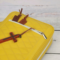 Étui de transport portable pour Bible en coton personnalisable, sac d'église avec fermeture à glissière, couverture de livre pour étudiants, sac de rangement