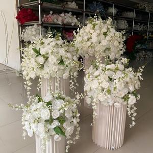 50/60/70/80CM White Rose and Orchid Flower Ball <b>Wedding</b> Backdrop Decor Floral Table Flower Centerpieces Event Party <b>Props</b> - Product Image 2