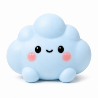Jouet Squishy ZW en forme de boulette, tendance 2026, nouveau design nuage, rebond lent, super doux, mignon, jouet anti-stress