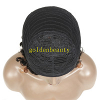 100% cheveux humains courts bouclés Bob perruques brésiliennes cheveux humains bouclés perruques pas cher fait à la Machine perruque en gros pour les femmes noires