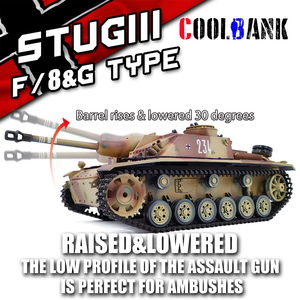 COOLBANK Edición de Coleccionista 1:16 <span class=keywords><strong>StuG</strong></span> III Ausf.F8 Tanque RC Modificado Personalizado con Radio de 2.4Ghz, Tanque Alemán de la Segunda Guerra Mundial para Aficionados Avanzados - Product Image 4
