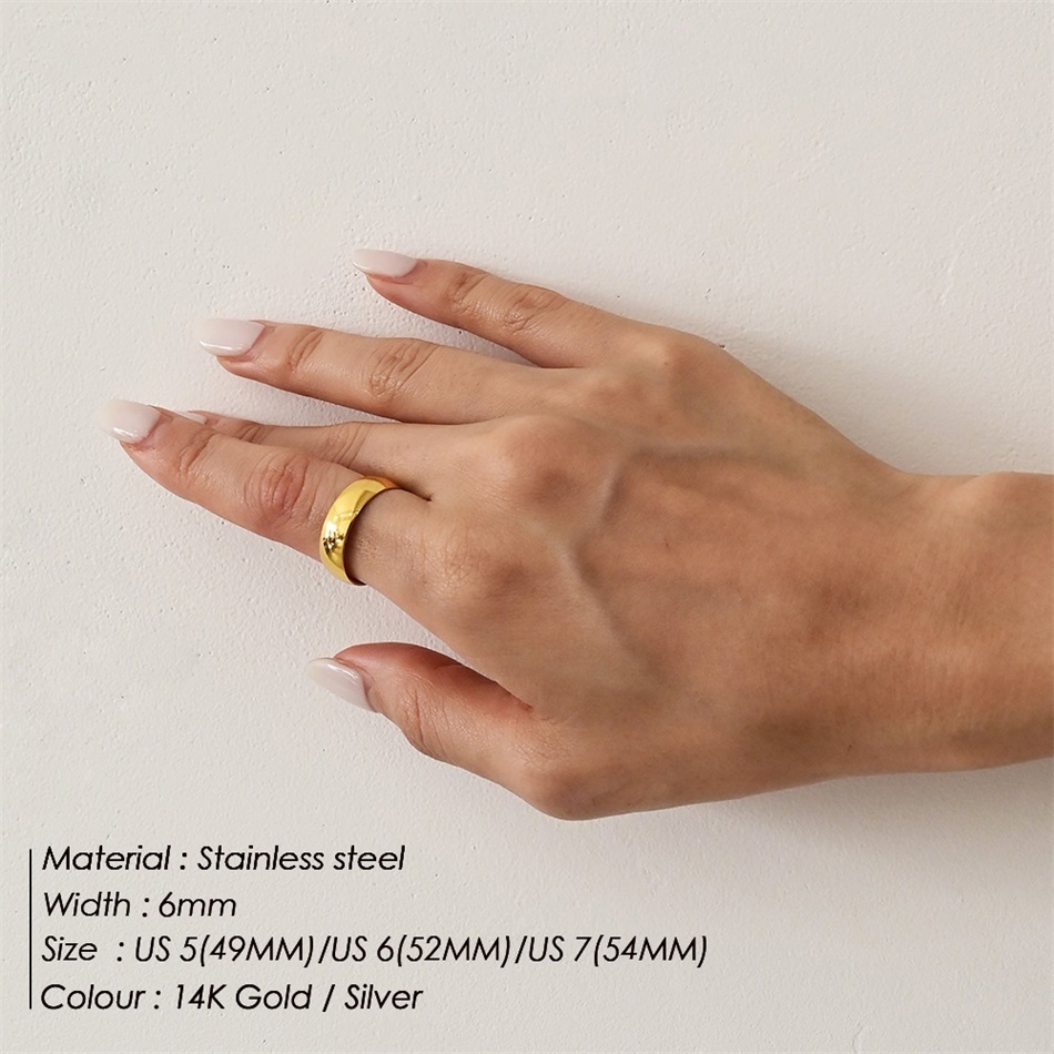 6mm 18K Gold