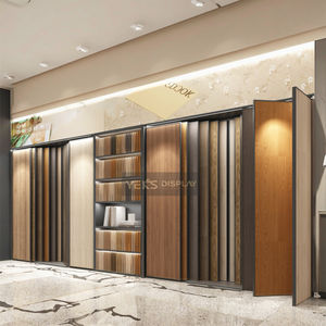 Présentoir à <span class=keywords><strong>cadre</strong></span> en métal de qualité supérieure pour carreaux de verre coulissants, étagère flottante murale à grille verticale moderne, exposition commerciale - Product Image 1