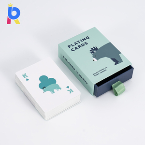 Aangepaste papieren printwerk zakelijke cadeau standaard kaartspel reis feest speelkaarten spel met schuifdoos - Product Image 1