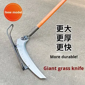 Nouvelle faucille à long manche de grande taille pour couper l'herbe, désherber, tondre, outil agricole, lame de faucille pour les roseaux et les plantes aquatiques - Product Image 2