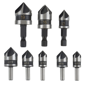 Drill Bit Countersinks 12 16 19 Mm Carbon Steel Hex Shank For Steel Drilling - Product Image 1
