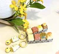 Mini clavier anti-stress portable avec breloque clavier, jouet sensoriel et pendentif clicker avec motif de dessin animé mignon, idéal comme cadeau pour étudiants