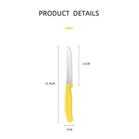 Ensemble de 7 couteaux à steak colorés en acier inoxydable dentelé avec manches ergonomiques, couverts de cuisine pour barbecue, grillades et repas