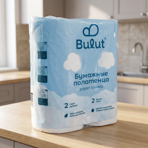Papier essuie-tout absorbant doux et écologique, 2 rouleaux de 2 plis, Bulut, lot de 12 - Product Image 2