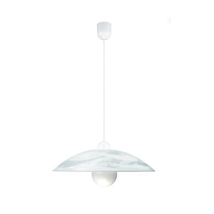Lampadario Curvo in Alabastro Bianco D. 48CM - 1XE27 MAX 60W - Product Image 1