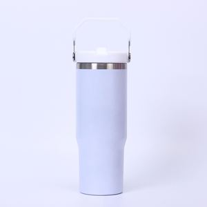 Mug de voiture isotherme double paroi 30 oz en acier inoxydable 304, portable, écologique, avec poignée, pour cadeaux d'affaires, maintien au chaud 6-12 heures - Product Image 4