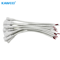 Rangkaian Kabel PVC Konektor DC Betina Tahan Air 2 Inti untuk Peralatan Industri