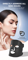 Masque facial portable à LED infrarouge pour thérapie par la lumière 830nm 630nm, soin de la peau, machine PDT en silicone, lumière rouge, prise AU