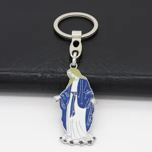 रचनात्मक धातु चाबी का गुच्छा की धार्मिक उपहार प्यारा कैथोलिक हमारा लेडी Guadalupe लटकन कुंजी श्रृंखला