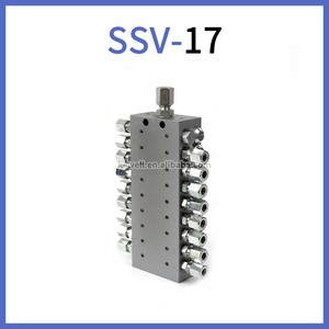 SSV14Manifold การวัดไขมันแบบก้าวหน้าการจ่ายสารหล่อลื่นแบบบล็อกอุปกรณ์ตัวแบ่งน้ำมันวาล์วหัวฉีดน้ำมันหล่อลื่น - Product Image 5